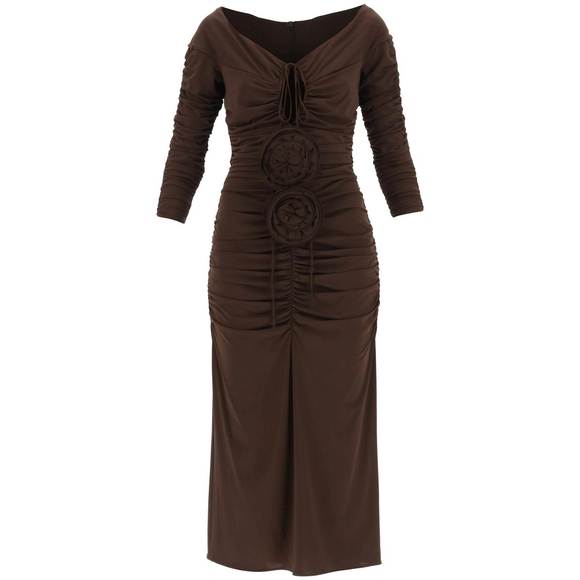 Magda butrym ruched midi dress in jersey